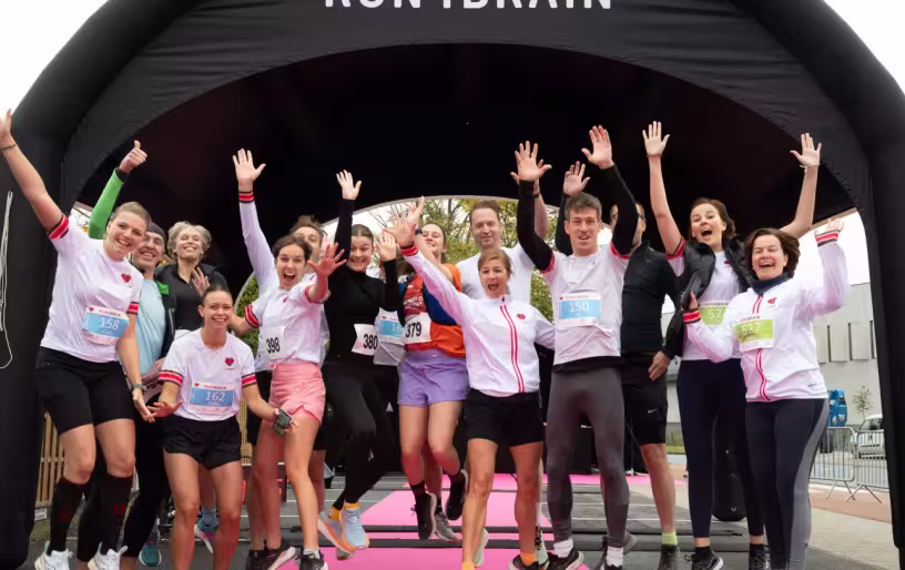 People finishing