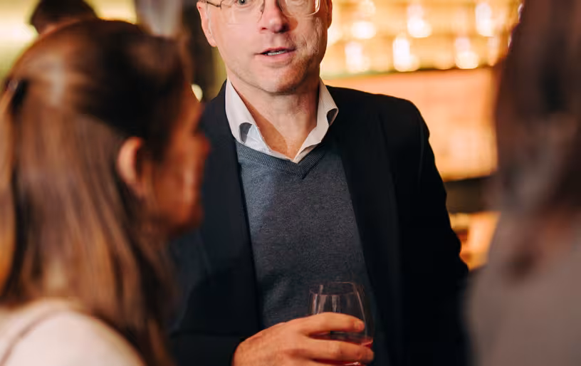 Man at a cocktail party